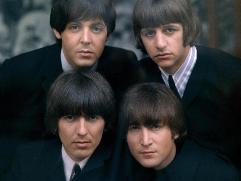 The Beatles Band — Black, Serious, Photograph, Suits, Haircuts