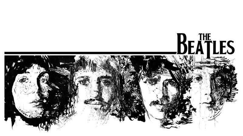 The Beatles band illustration