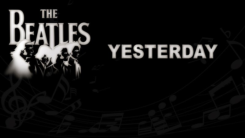 The Beatles Band Members — Black, Dramatic, Illustration, Music Notes