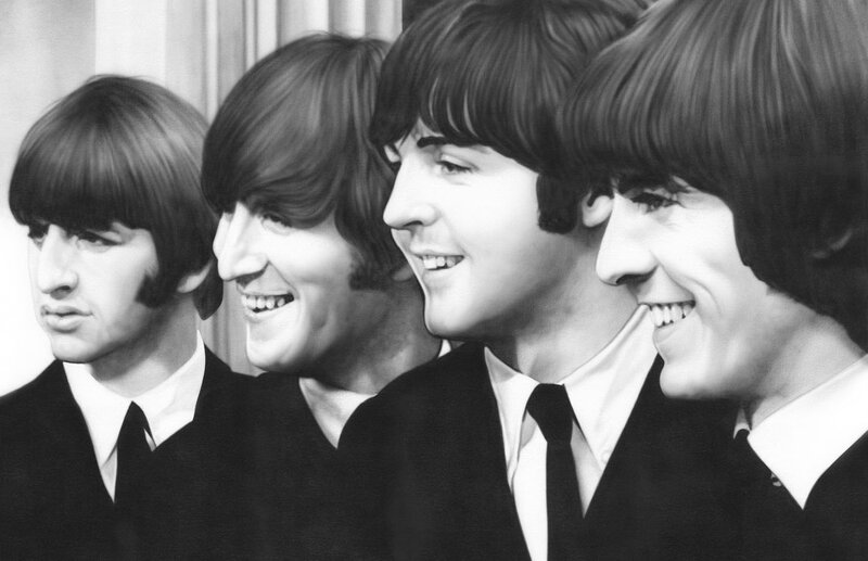 The Beatles Band Members — Black, Neutral