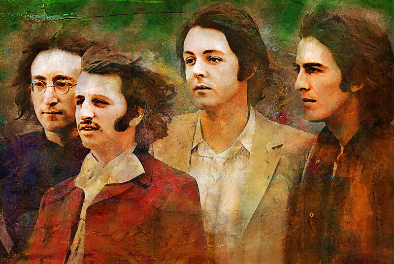 The Beatles Band Members — Brown, Dramatic