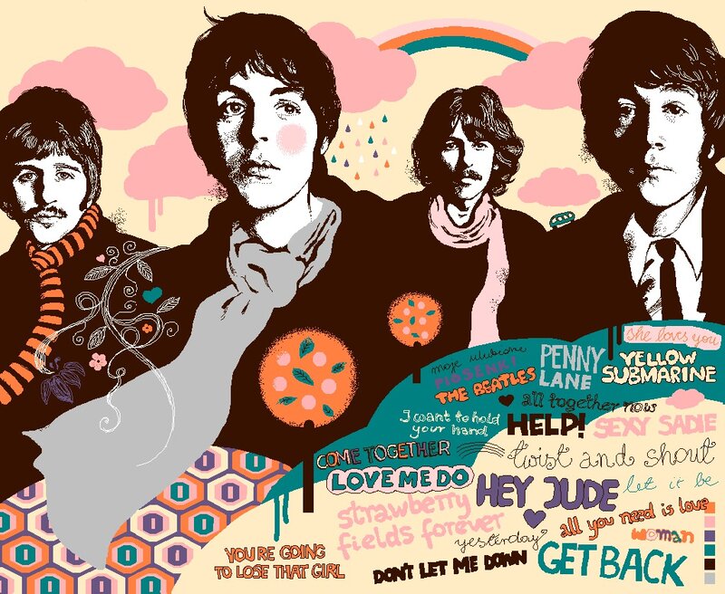 The Beatles Band Members — Brown