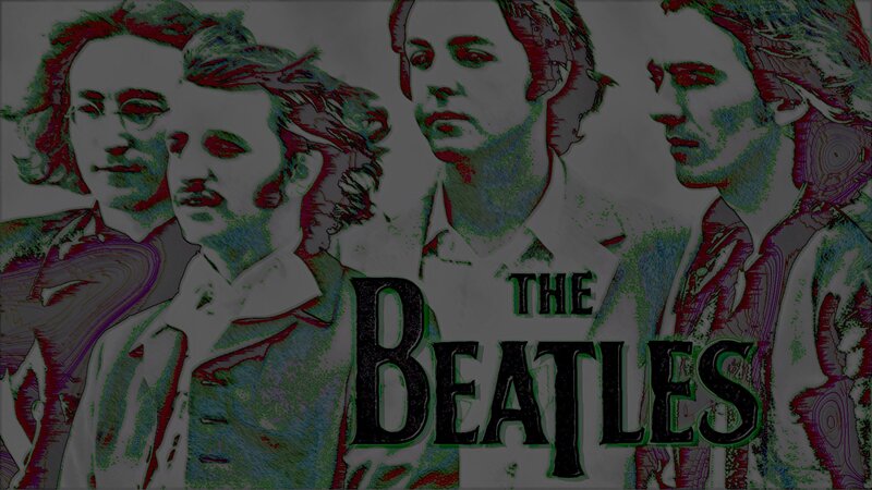 The Beatles Band Members — Green, Stylized