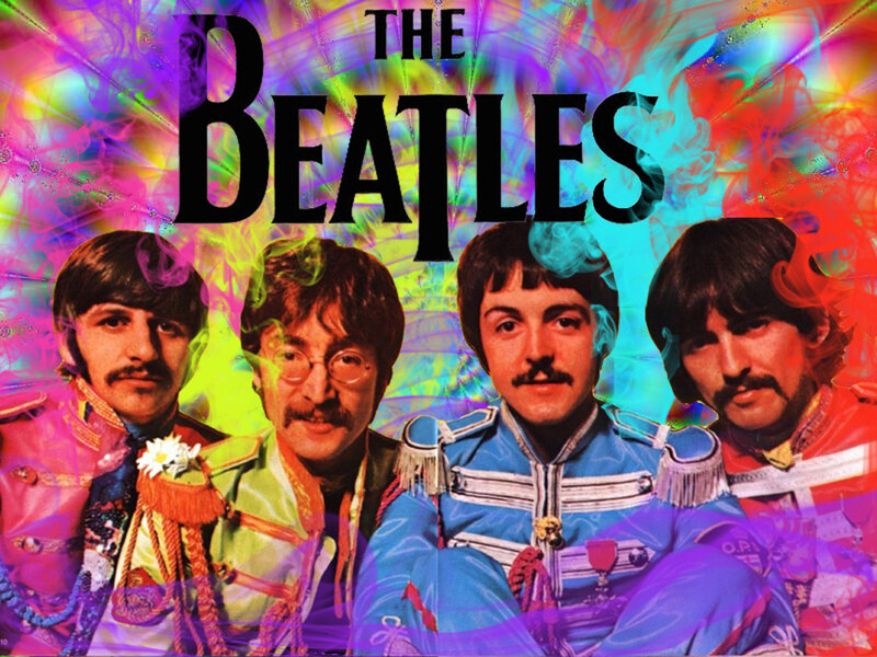 The Beatles Band Members — Purple