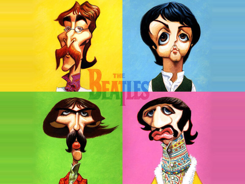 The Beatles caricature art