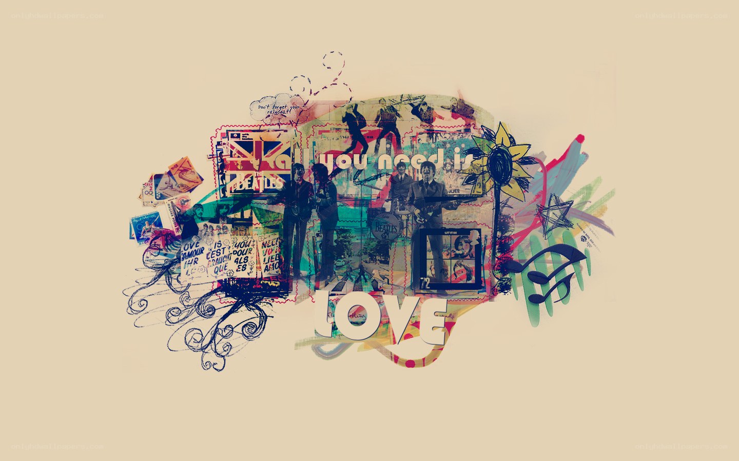 The Beatles collage art
