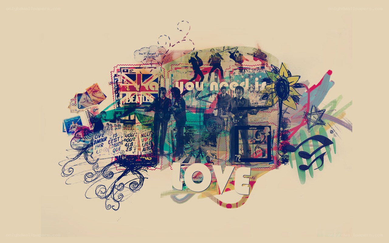The Beatles collage art