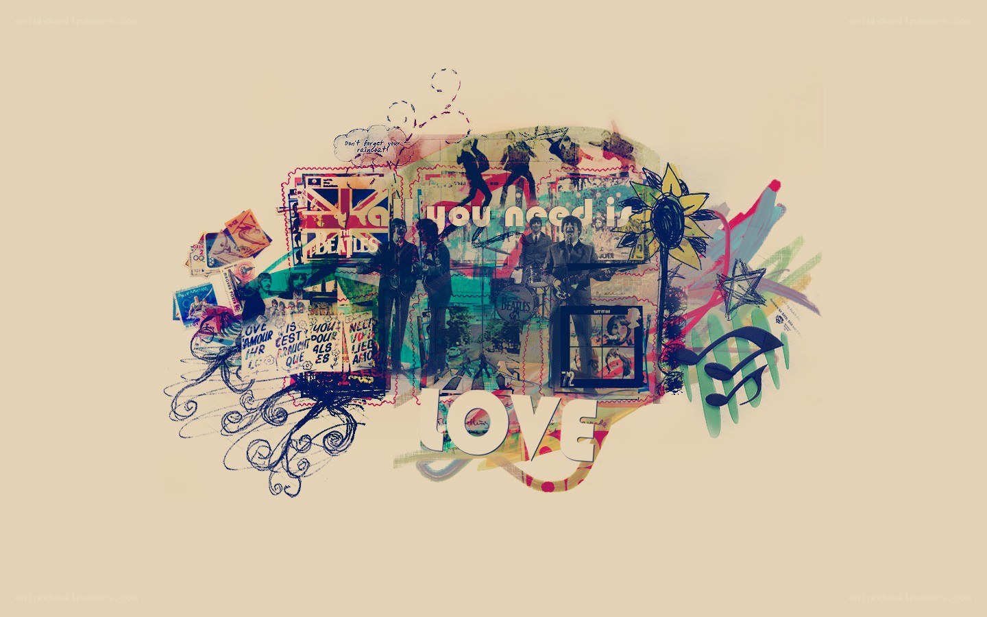 The Beatles collage art