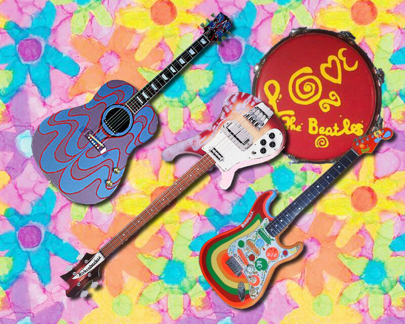 The Beatles' colorful instruments