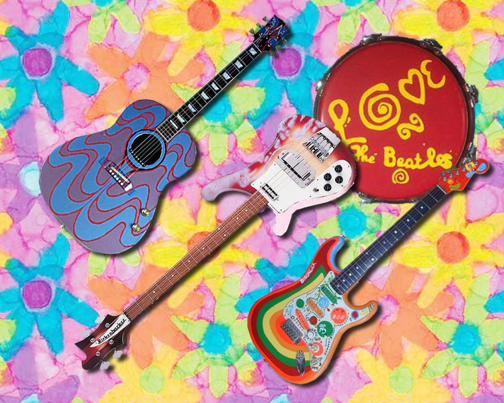 The Beatles' colorful instruments