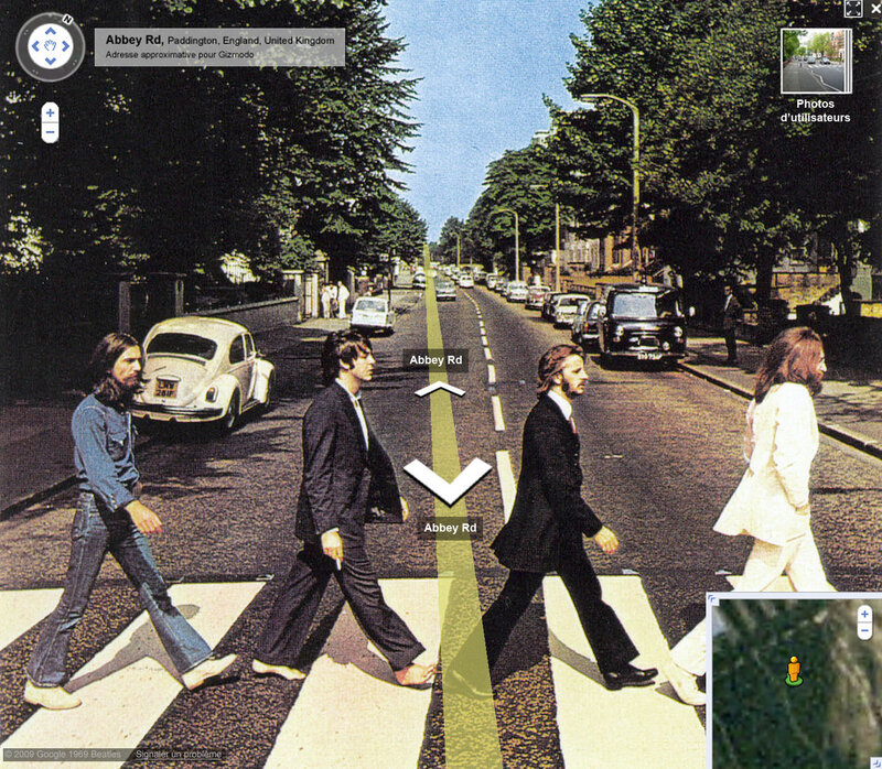 The Beatles crossing Abbey Road