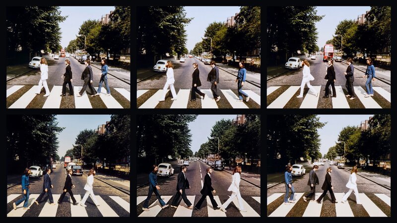 The Beatles Crossing Street — White, Calm