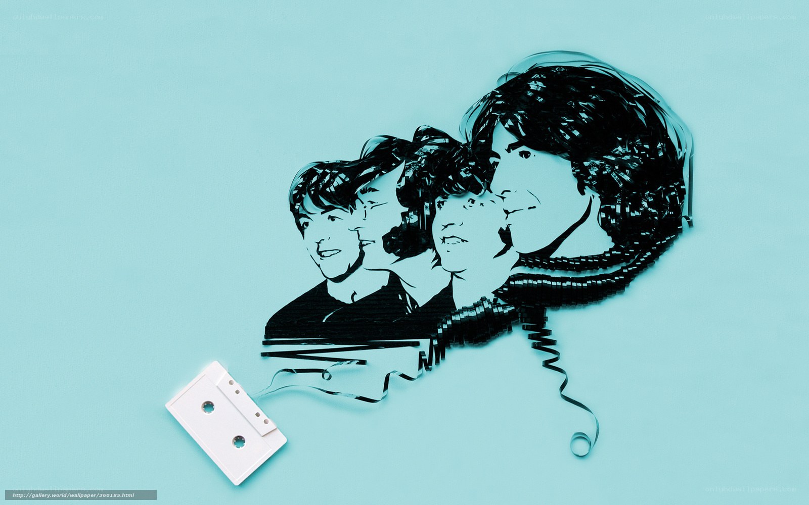 The Beatles cutout art
