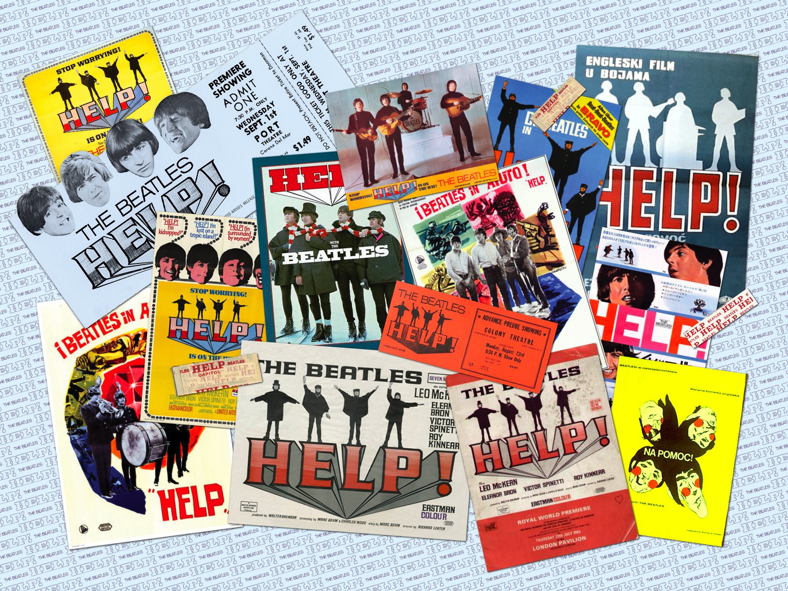 The Beatles Help! movie memorabilia