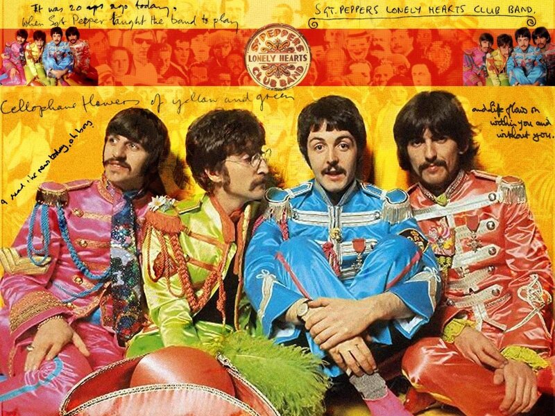 The Beatles in Colorful Uniforms — Yellow