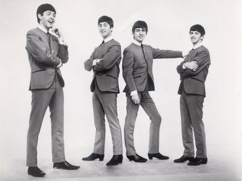The Beatles in suits