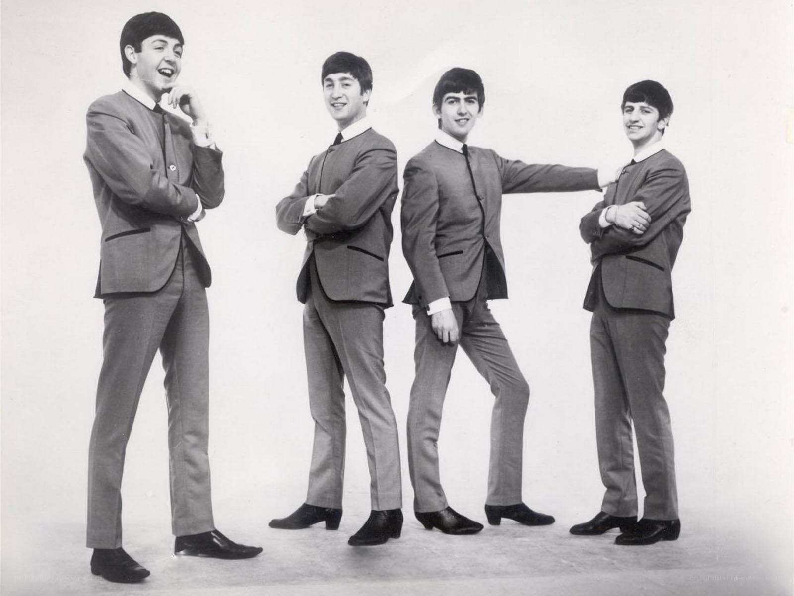The Beatles in suits