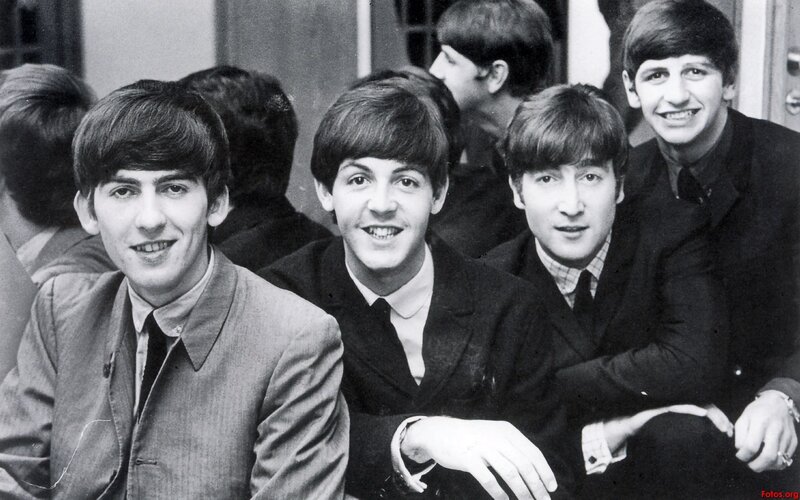 The Beatles in suits