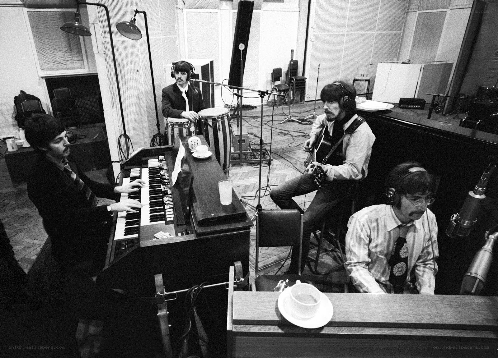 The Beatles in the studio