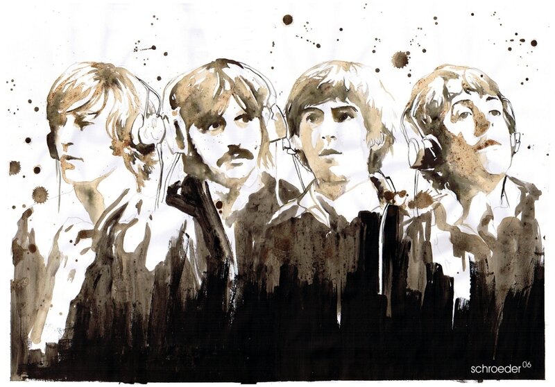 The Beatles ink portrait
