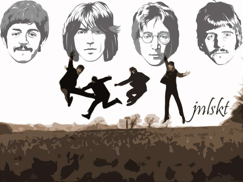 The Beatles Jumping — Brown