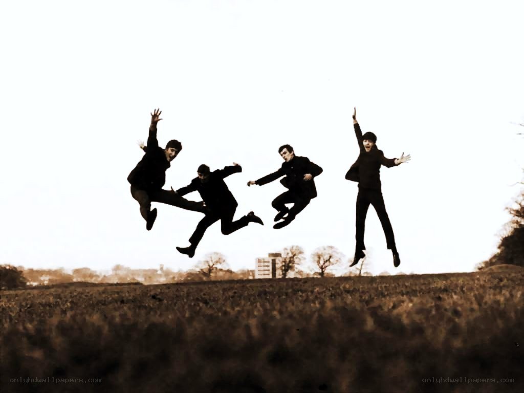 The Beatles jumping