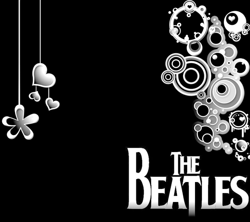 The Beatles logo with decorative elements