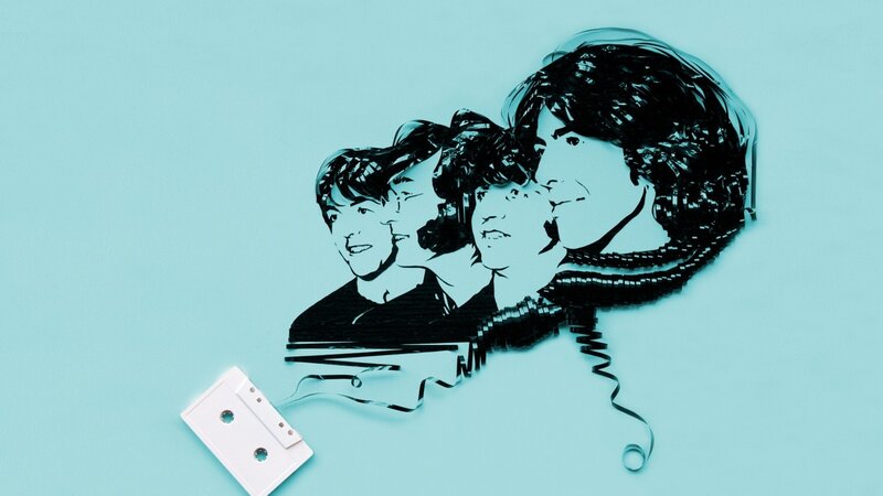 The Beatles on a cassette tape
