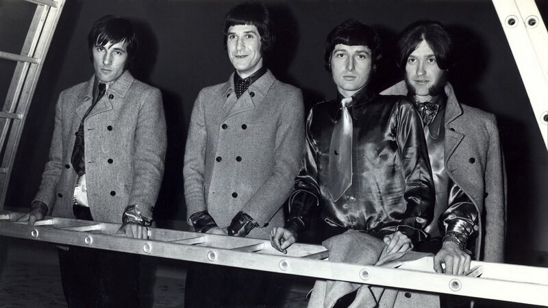 The Beatles on a ladder