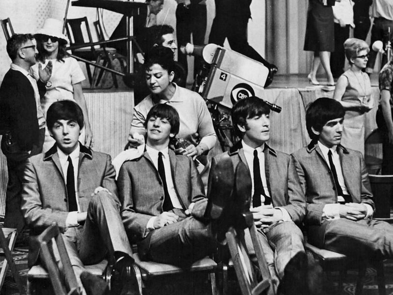 The Beatles on a TV show