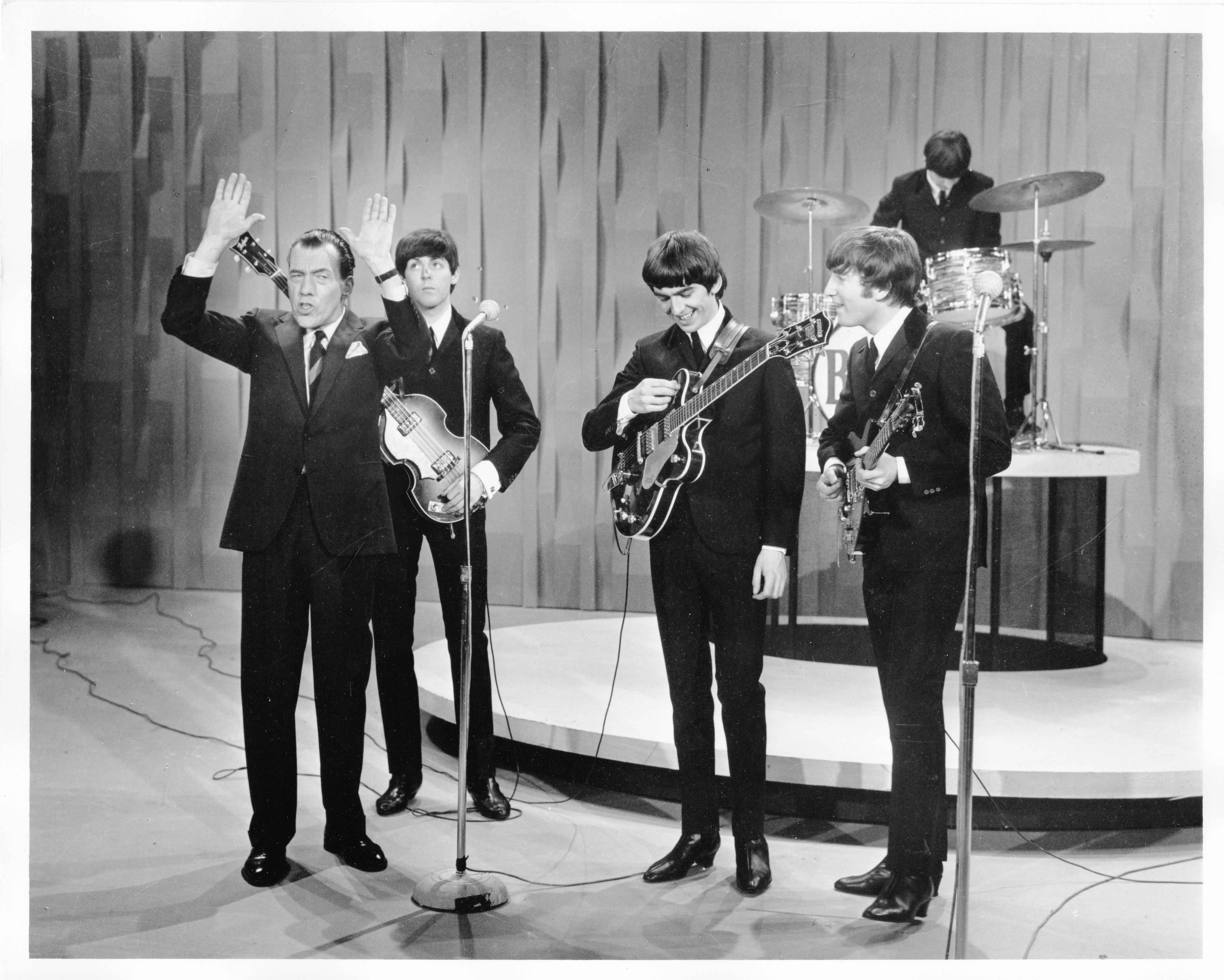 The Beatles on a TV show