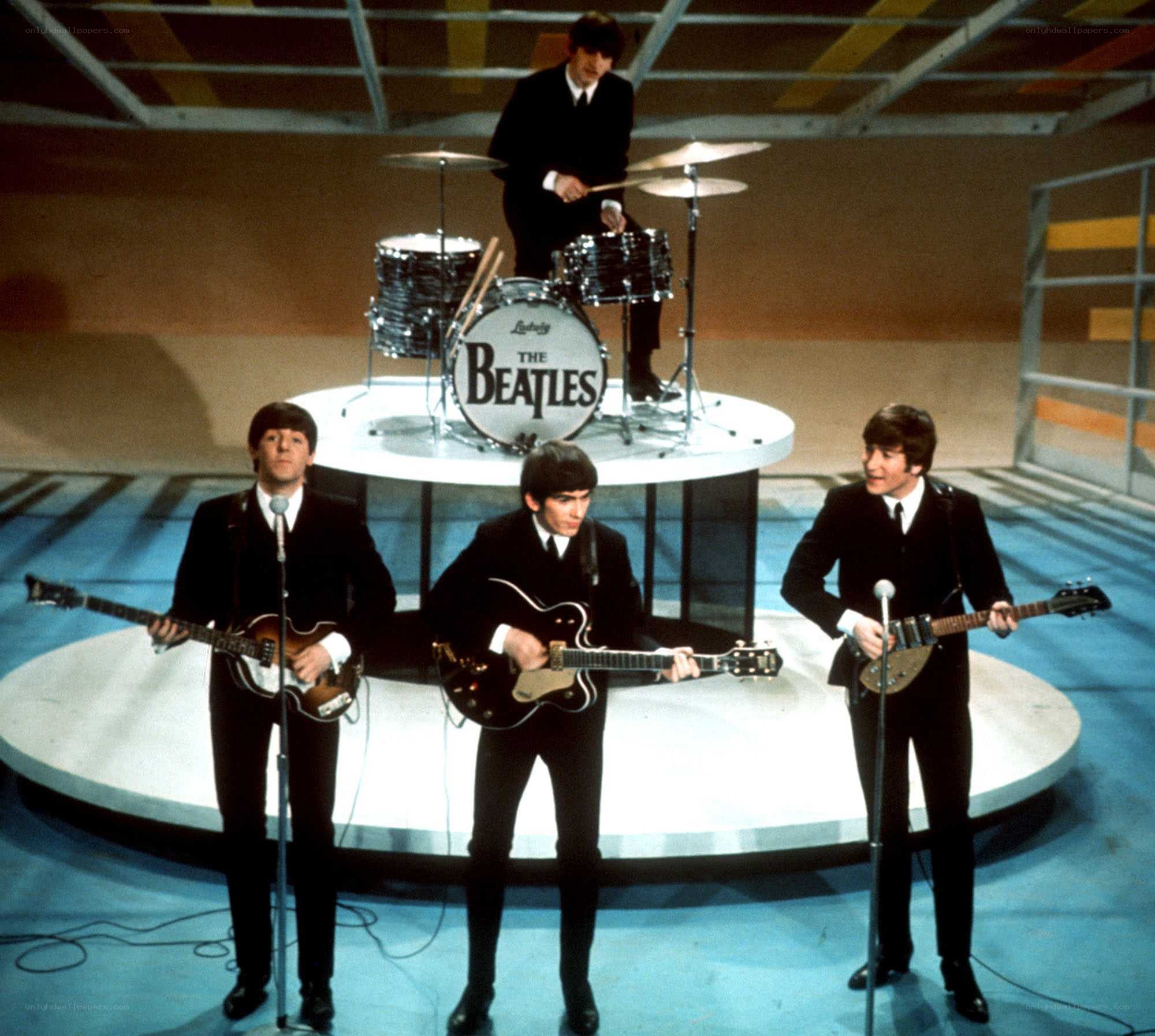 The Beatles on stage