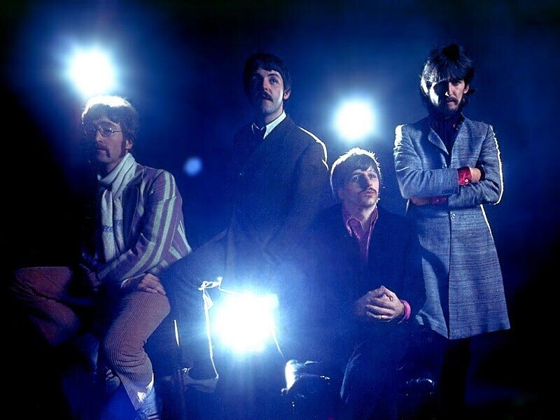 The Beatles on stage