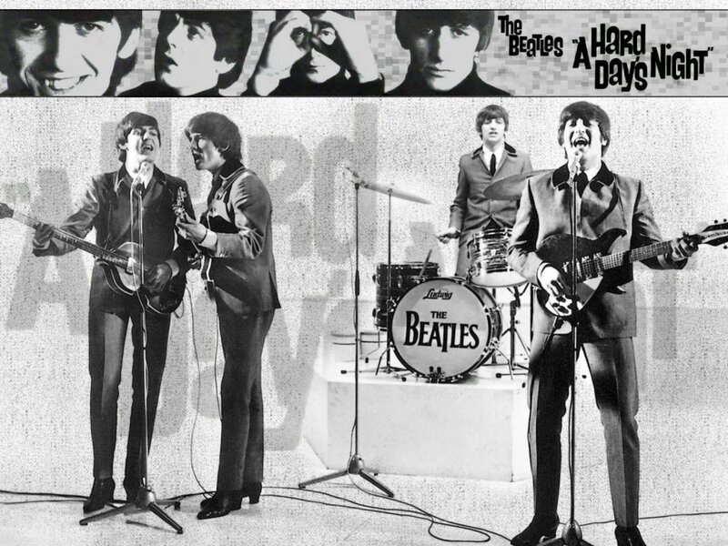 The Beatles performing A Hard Day's Night