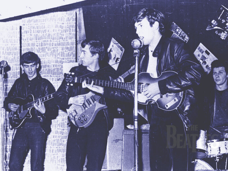 The Beatles Performing — Black, Energetic, Photograph, Guitar