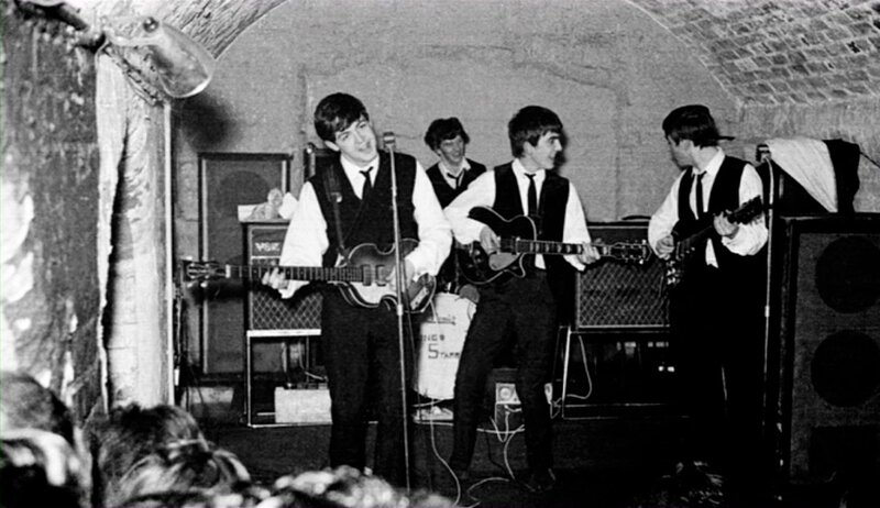 The Beatles performing live