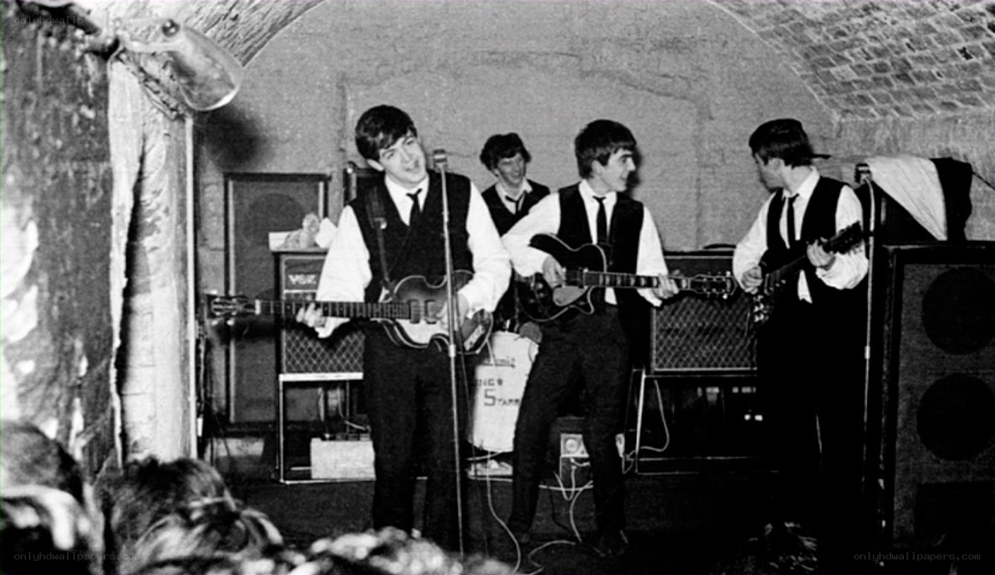 The Beatles performing live