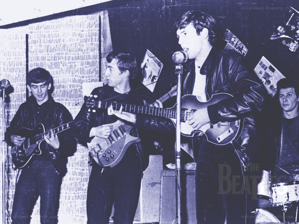 The Beatles performing live