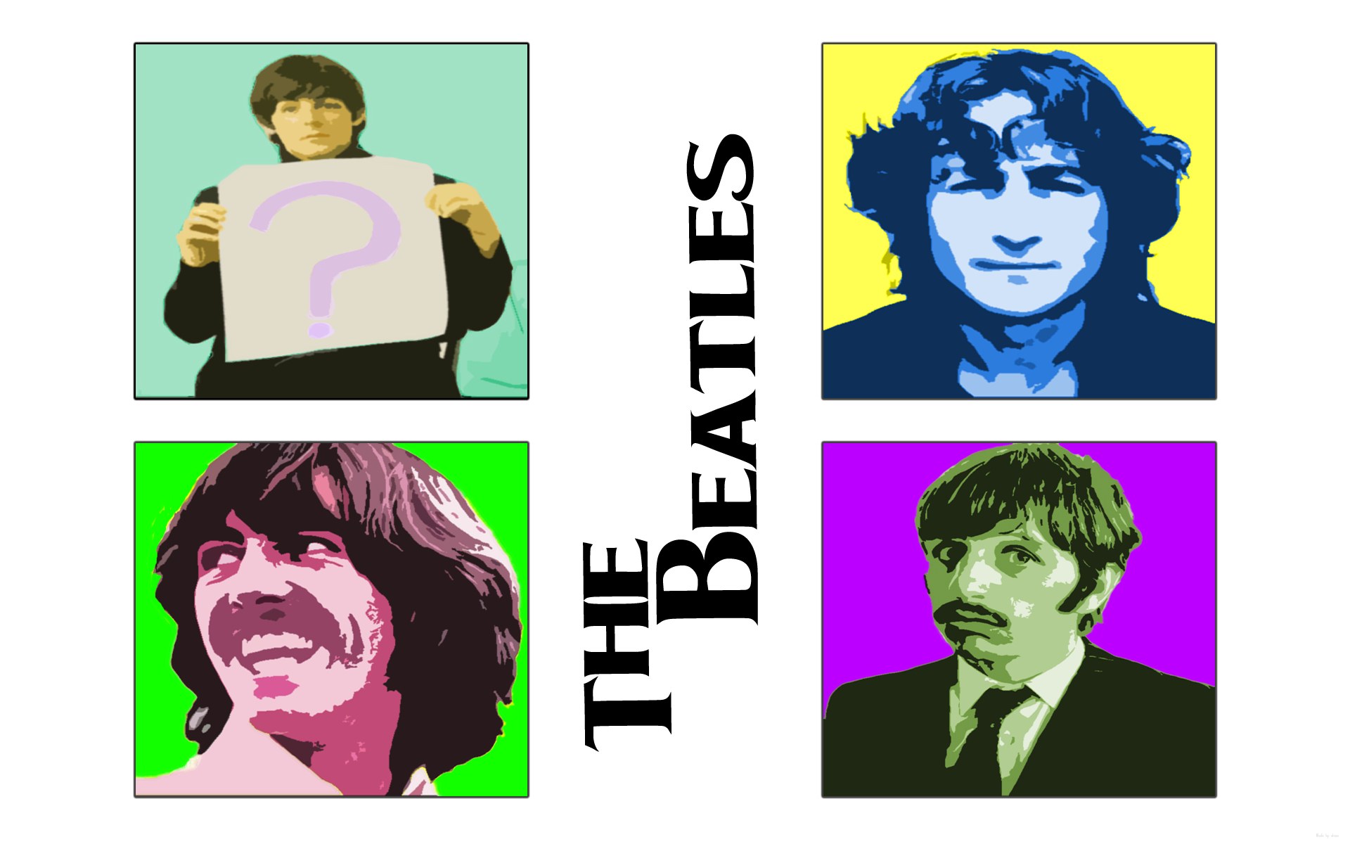 The Beatles pop art collage