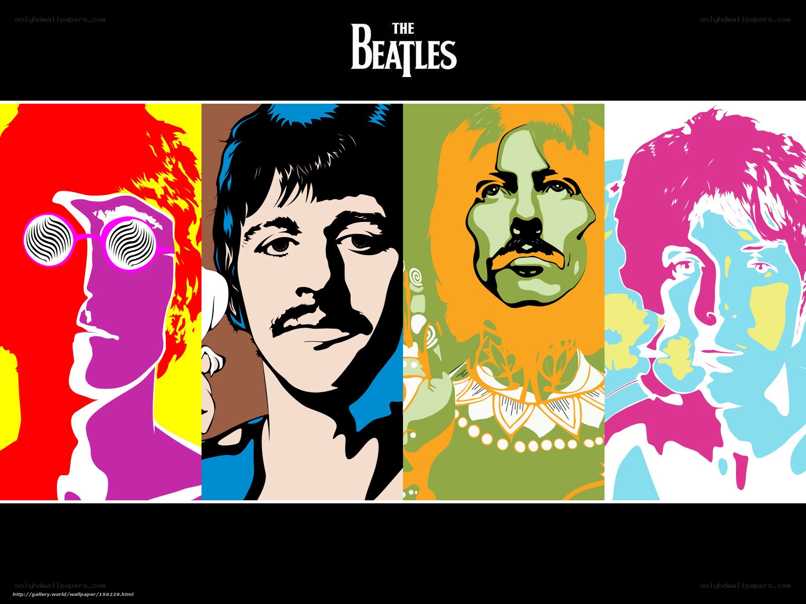 The Beatles pop art portrait
