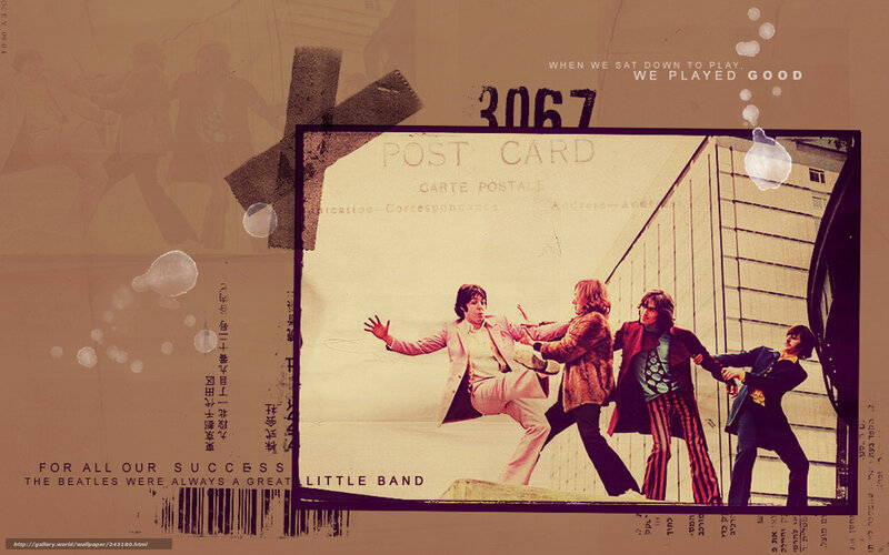 The Beatles postcard collage