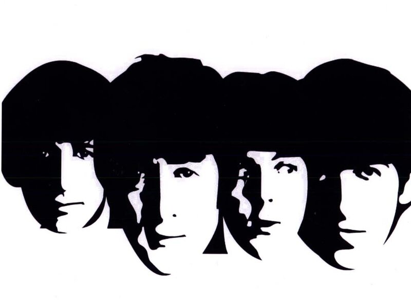 The Beatles silhouette art
