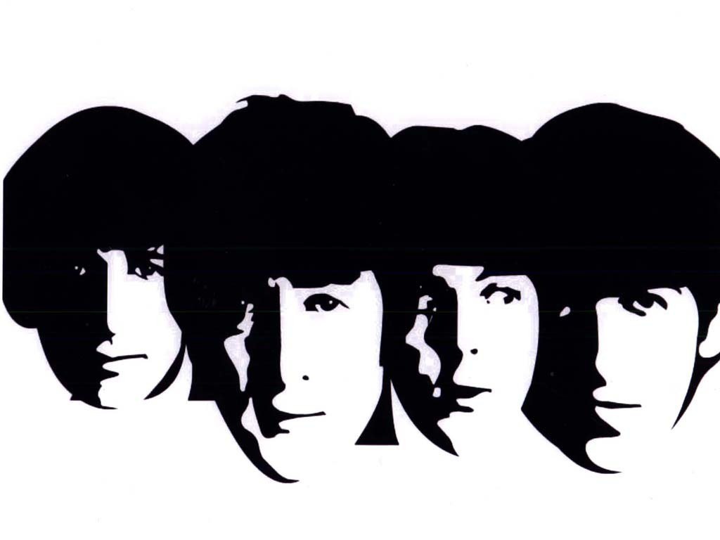 The Beatles silhouette art