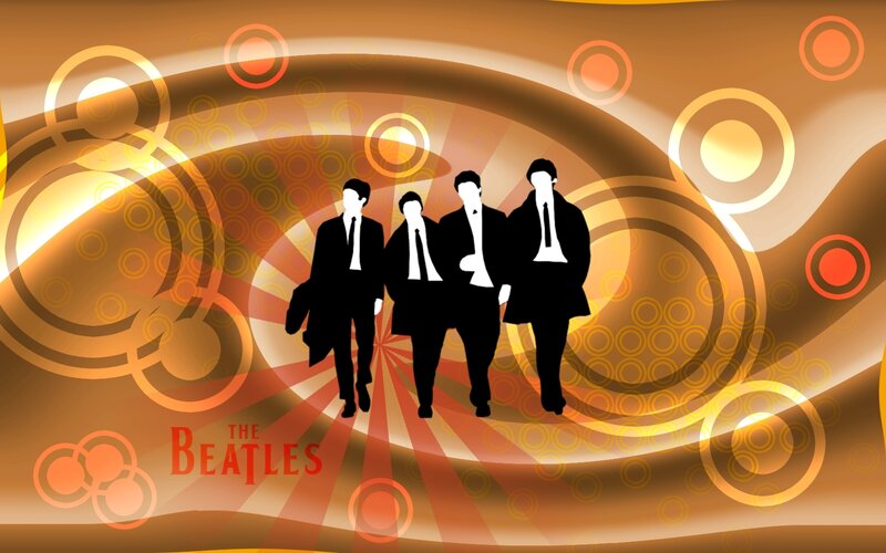The Beatles silhouette art