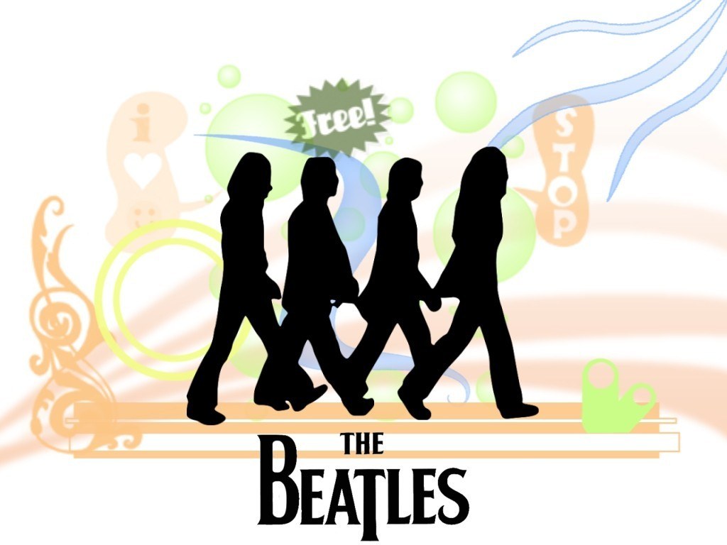 The Beatles silhouette art