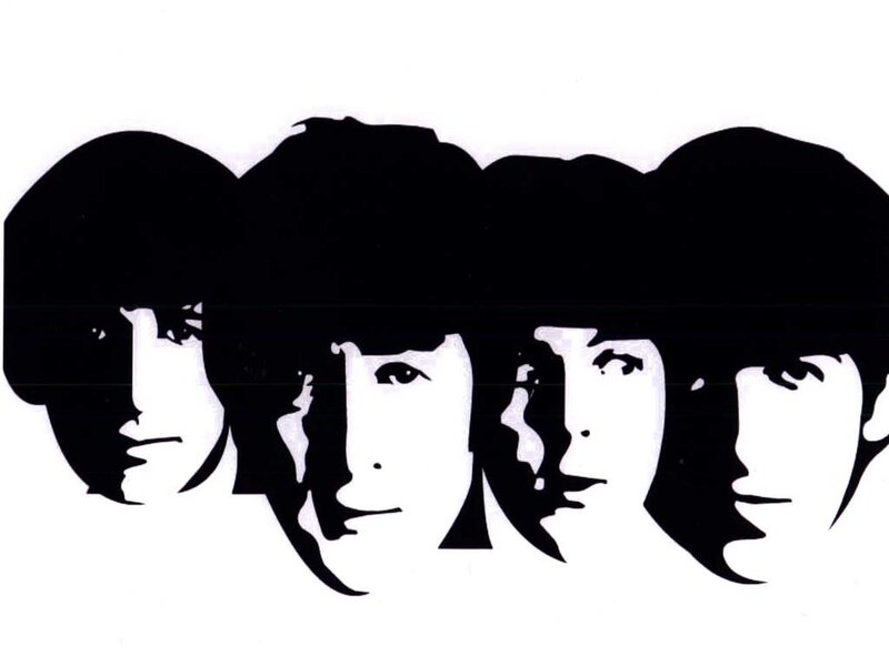 The Beatles silhouette art