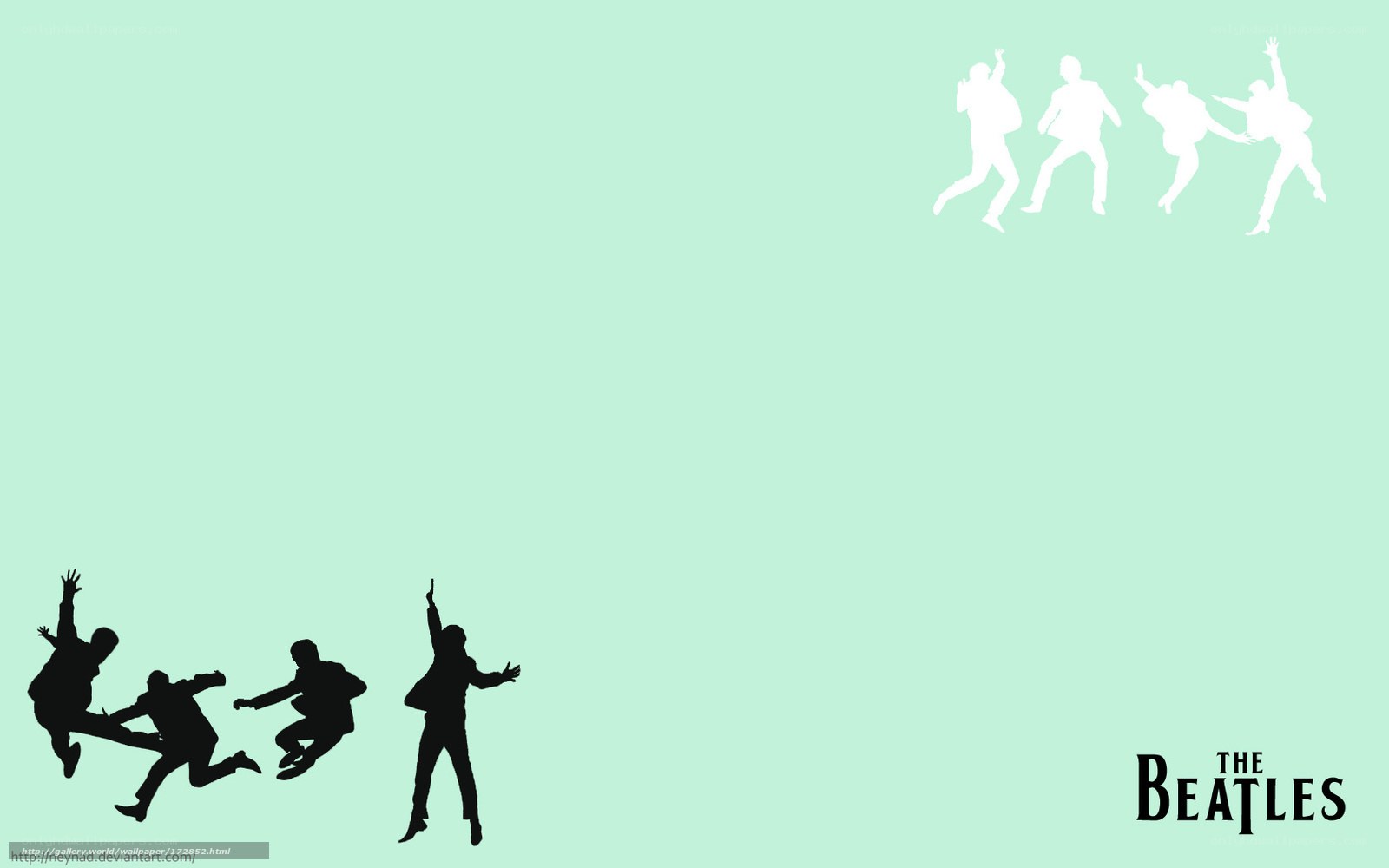 The Beatles silhouette art