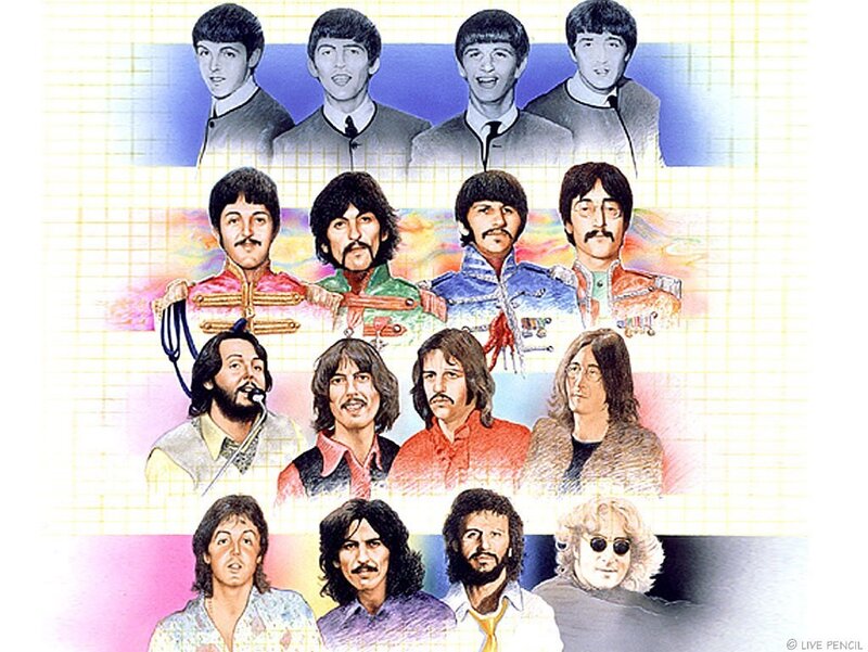 The Beatles through the years