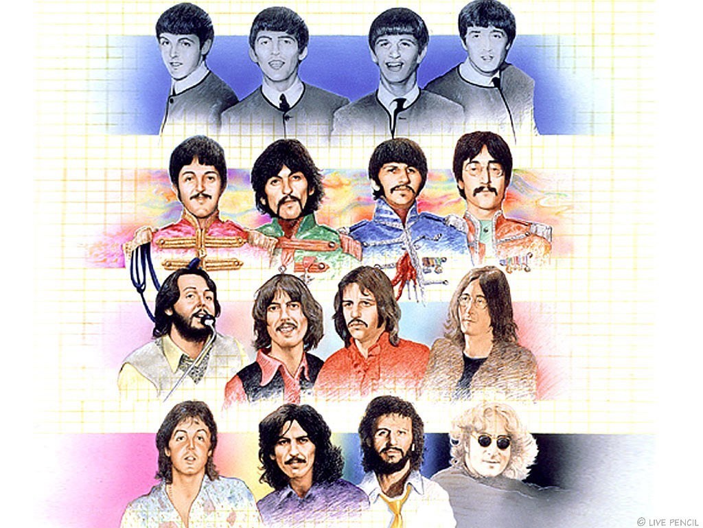 The Beatles through the years