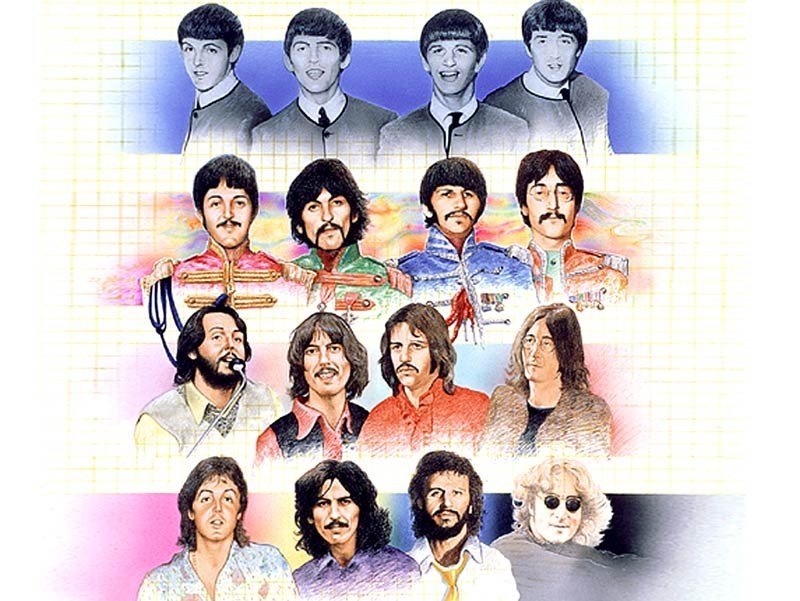 The Beatles timeline art
